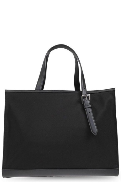 Bally Logo Printed Open Top Shopper Bag