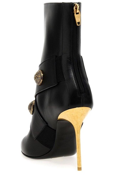 Balmain Button Embellished Libre Ankle Boots