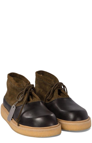 Marni Round Toe Panelled Boots