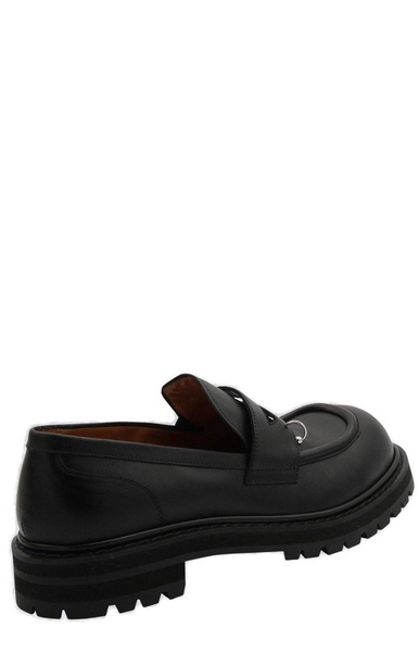 Penny-slot Round-toe Loafers