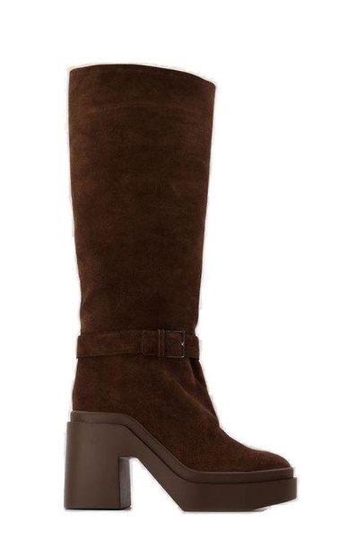 Clergerie Round-Toe Buckle Boots