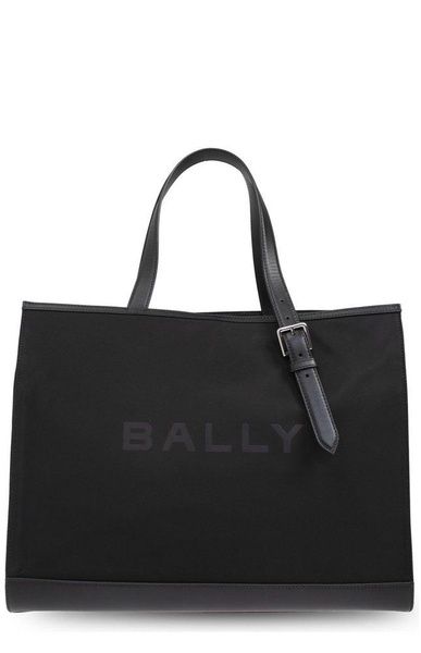 Bally Logo Printed Open Top Shopper Bag