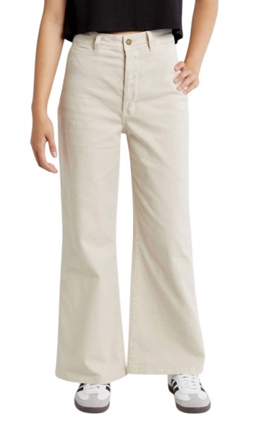 sailor drill pant in off white