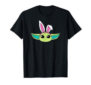 Amazon Essentials The Mandalorian Grogu Spring Easter Bunny Ears T-Shirt