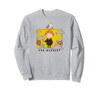 Amazon Essentials Harry Potter Ron Weasley Icons Cartoon Portrait Sweatshirt