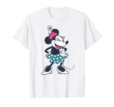 Amazon Essentials Disney Standing and Winking Retro Minnie T-Shirt