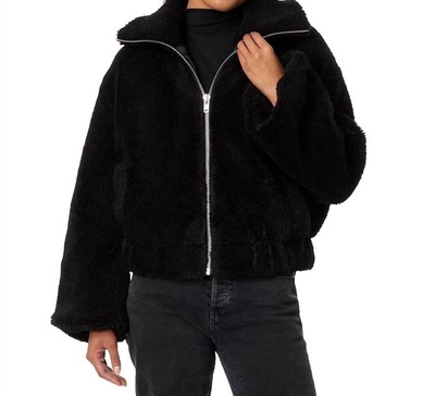 get cozy teddy coat in black