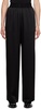 Black Gathered Trousers