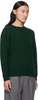 Green Crew Cable 5G Sweater