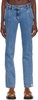 Blue Curved Seam Jeans