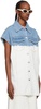 SSENSE Exclusive Blue & Off-White Vassie Denim Vest