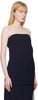 Navy Strapless Buckle Back Tank Top