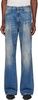 SSENSE Exclusive Blue Damon Pleated Jeans