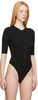 Black Rib Knit Bodysuit