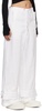 White Eyelet Tie Trousers