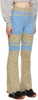 Khaki & Blue Senya Color Block Lounge Pants