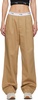 Brown Pleated Trousers