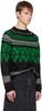 Black & Green Nordic Sweater