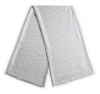 Fendi Mirror FF Logo Jacquard Shawl