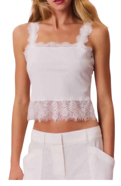 septa cami top in white