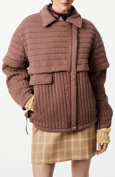 knit quilted jacket