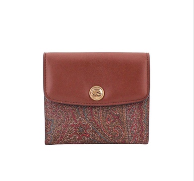 Etro Paisley Jacquard Fold-Over Wallet