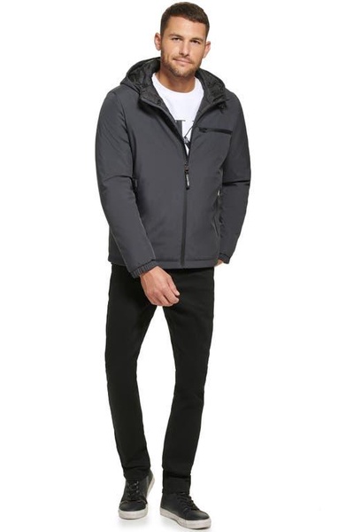 Men's Infinite Stretch Water-Resistant Hooded Jacket