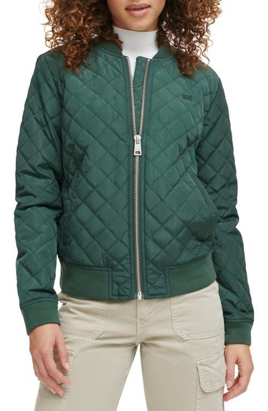 Levi's Women's Diamond Quilted Bomber Jacket with Front Pockets-Regular & Plus Sizes