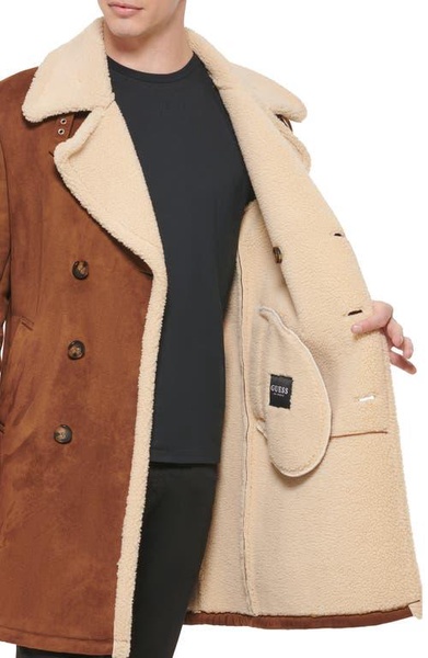 Men's Faux-Shearling Overcoat 