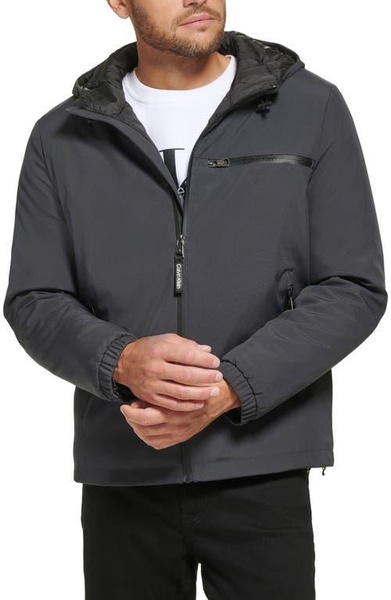 Men's Infinite Stretch Water-Resistant Hooded Jacket