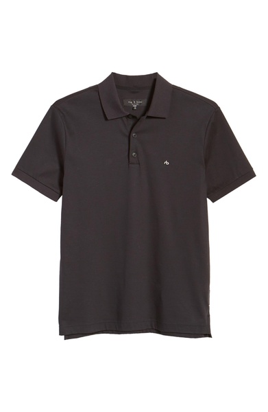 rag and bone interlock polo blk