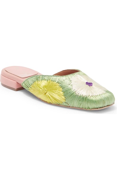 women's mitzy mule in green yellow multi