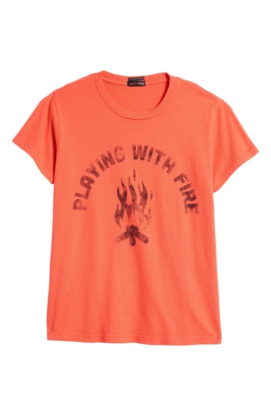 women's the boxy goodie goodie tee, playing with fire