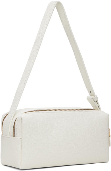 White Trousse Pebbled Leather Bag