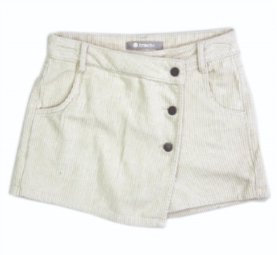 girl's corduroy skort in white