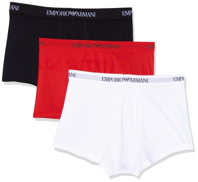 Emporio Armani Men's 3-Pack Cotton Trunks