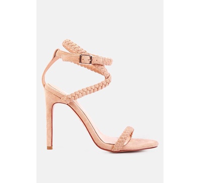 Sherri Ankle Braided Strap High Heel Sandals