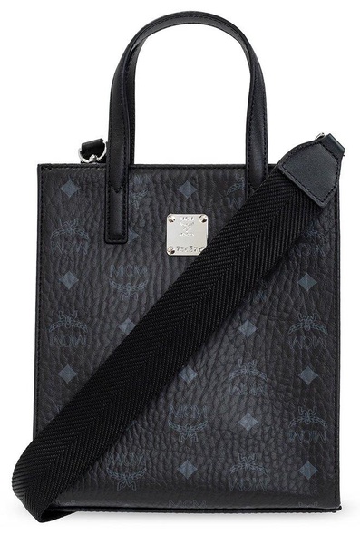 MCM All-Over Logo Printed Mini Tote Bag