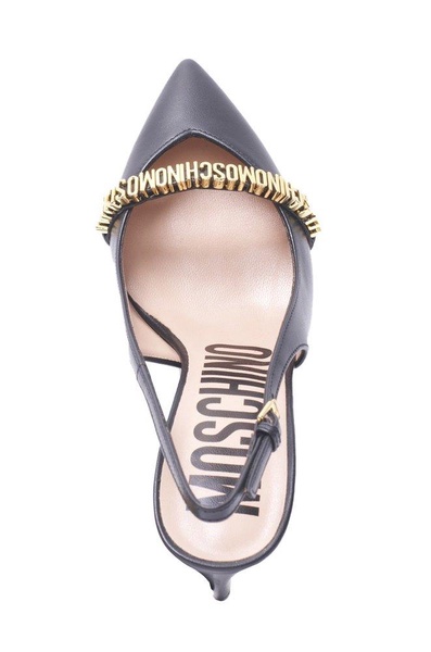 Moschino Pointed-Toe Slingback Pumps