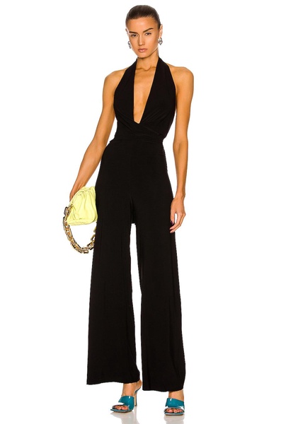 Halter Wrap Straight Leg Jumpsuit