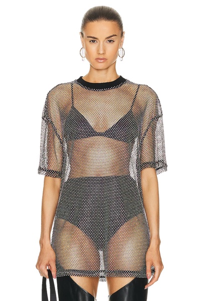 Crystal Mesh Oversized T-shirt