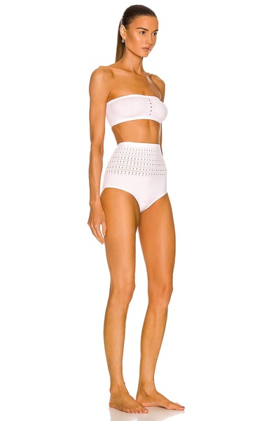 Seamless Perforated Bikini Set