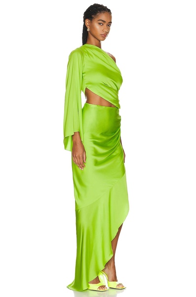 One Shoulder Draped Maxi Dress