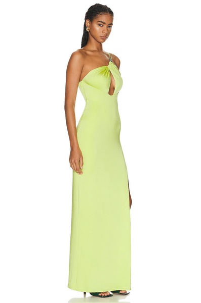 Sage Drawstring Cutout Gown