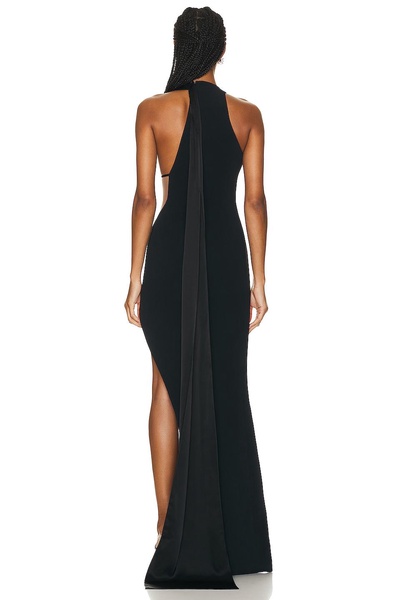 Asymmetrical Wrap Open Leg Gown