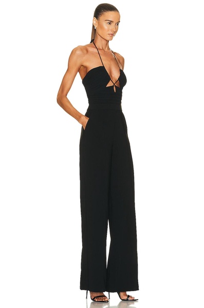 Gala Plisse Cut Out Jumpsuit