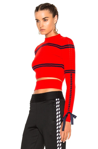 Cropped Cut Out Sweater