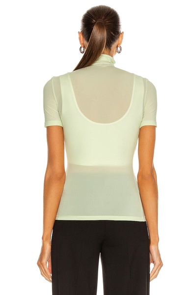 Short Sleeve Basic Turtleneck Top