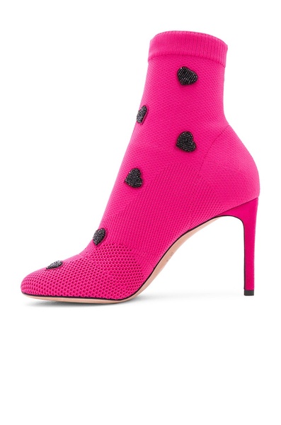 Heart Print Rockstud Bodytech Booties