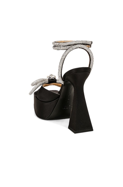 Double Bow Square Toe Platform Sandal